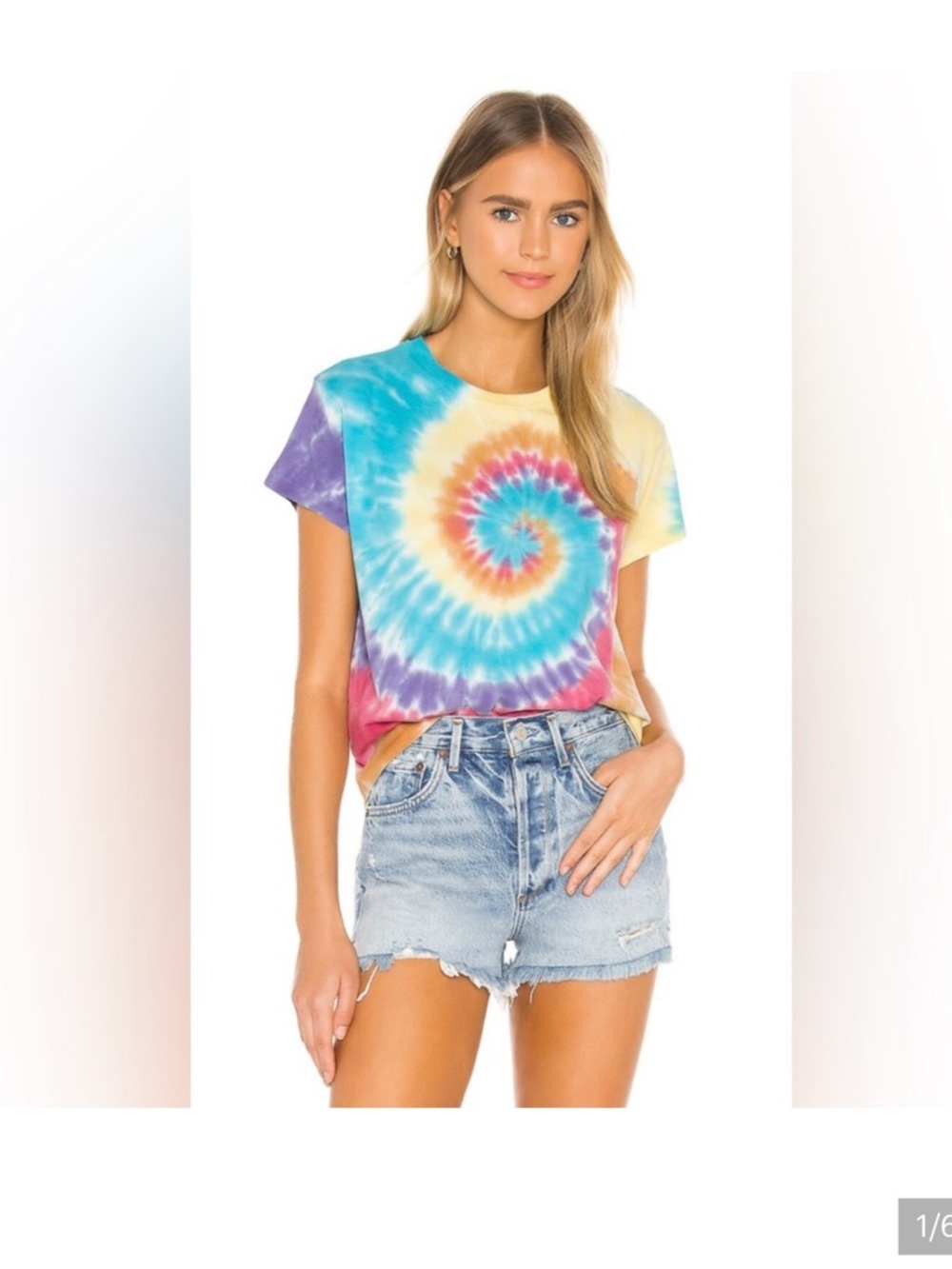 Daydreamer Rainbow Tie-Dye Spiral Short Sleeve Tee
